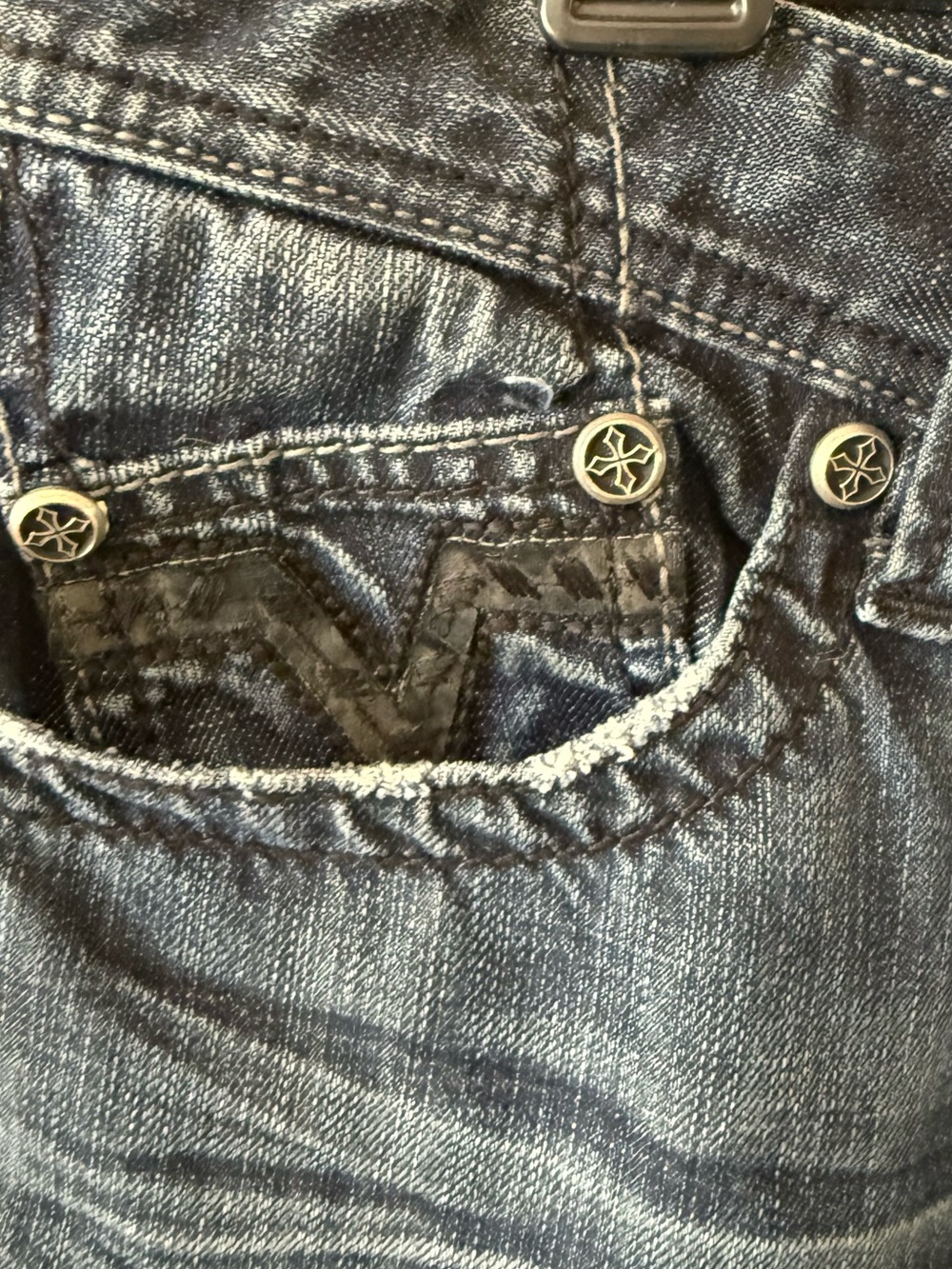 Affliction Black Premium Blake Relaxed Straight Leg w/ Embroidered Pockets - Picture 6 of 9